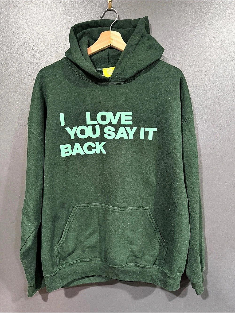 Lonely Ghost I Love You Say It Back Hoodie Green XL